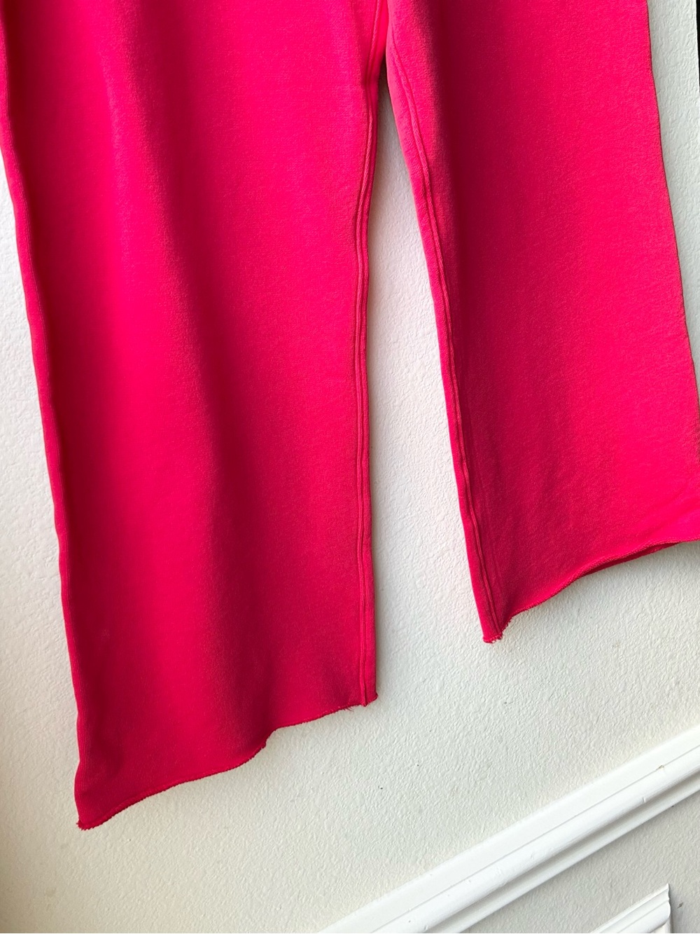 NWOT Frank & Eileen Catherine Favorite Red Cotton Crop Sweatpants Sz L - Picture 9 of 16